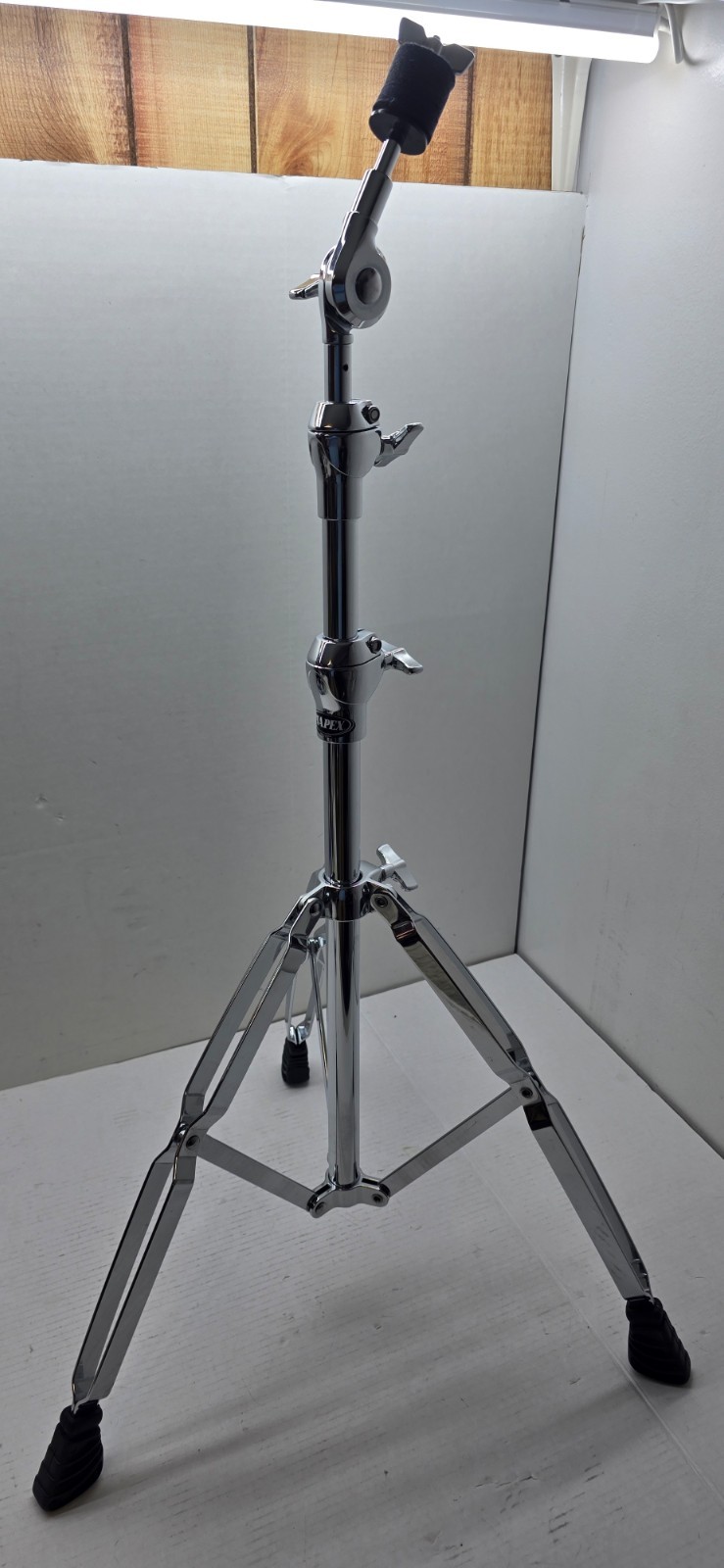 MAPEX HEAVY DUTY STRAIGHT CYMBAL STAND DOUBLE BRACED CHROME DRUM SET EXCELLENT