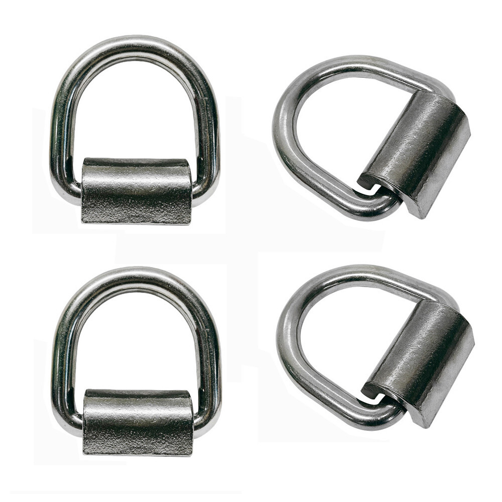 SS T316 D-Ring Lashing Ring Tie Down Anchor 3/4" for Safe and Secure Hauling,4Pc