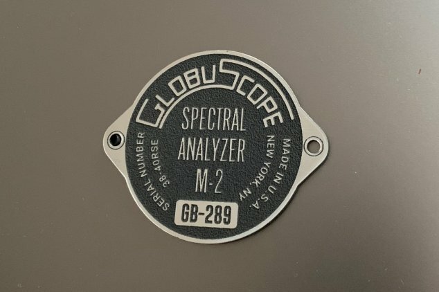 CUSTOM GLOBUSCOPE SERIAL DATA PLATE PROP GHOSTBUSTERS 2