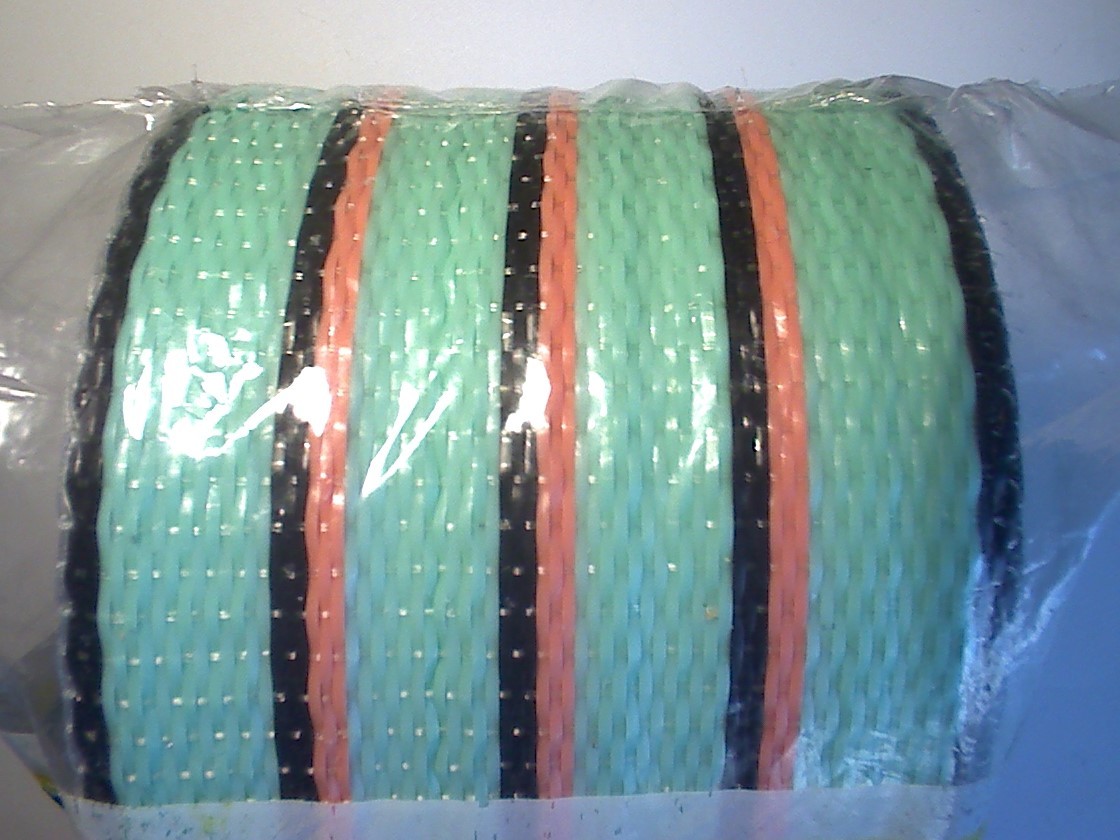 Jordan Mfg Heavy Duty Polypropylene Lawn Furniture Webbing 39' Green/Orange/Blac