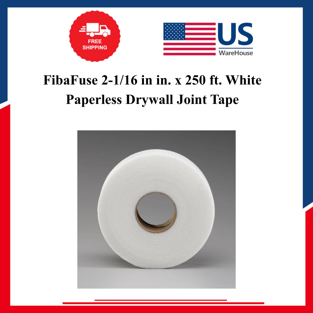 FibaFuse 2-1/16 in in. x 250 ft. White Paperless Drywall Joint Tape