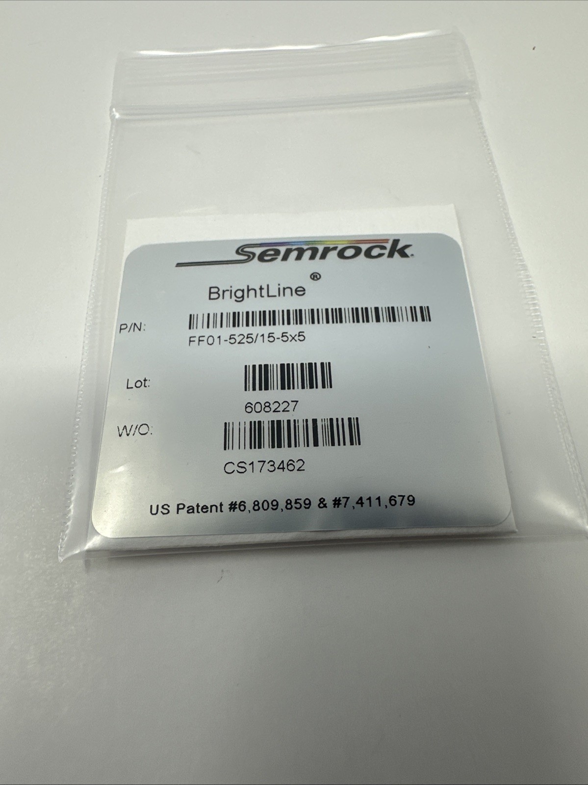 Semrock BrightLine FF01-525/15-5x5 Bandpass Filter