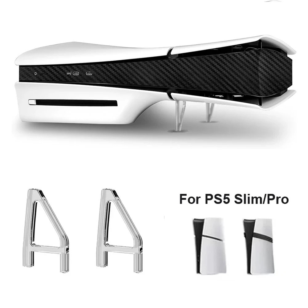 Horizontal Stand for PS5 Slim Pro Clear Acrylic Base Holder Display Stand