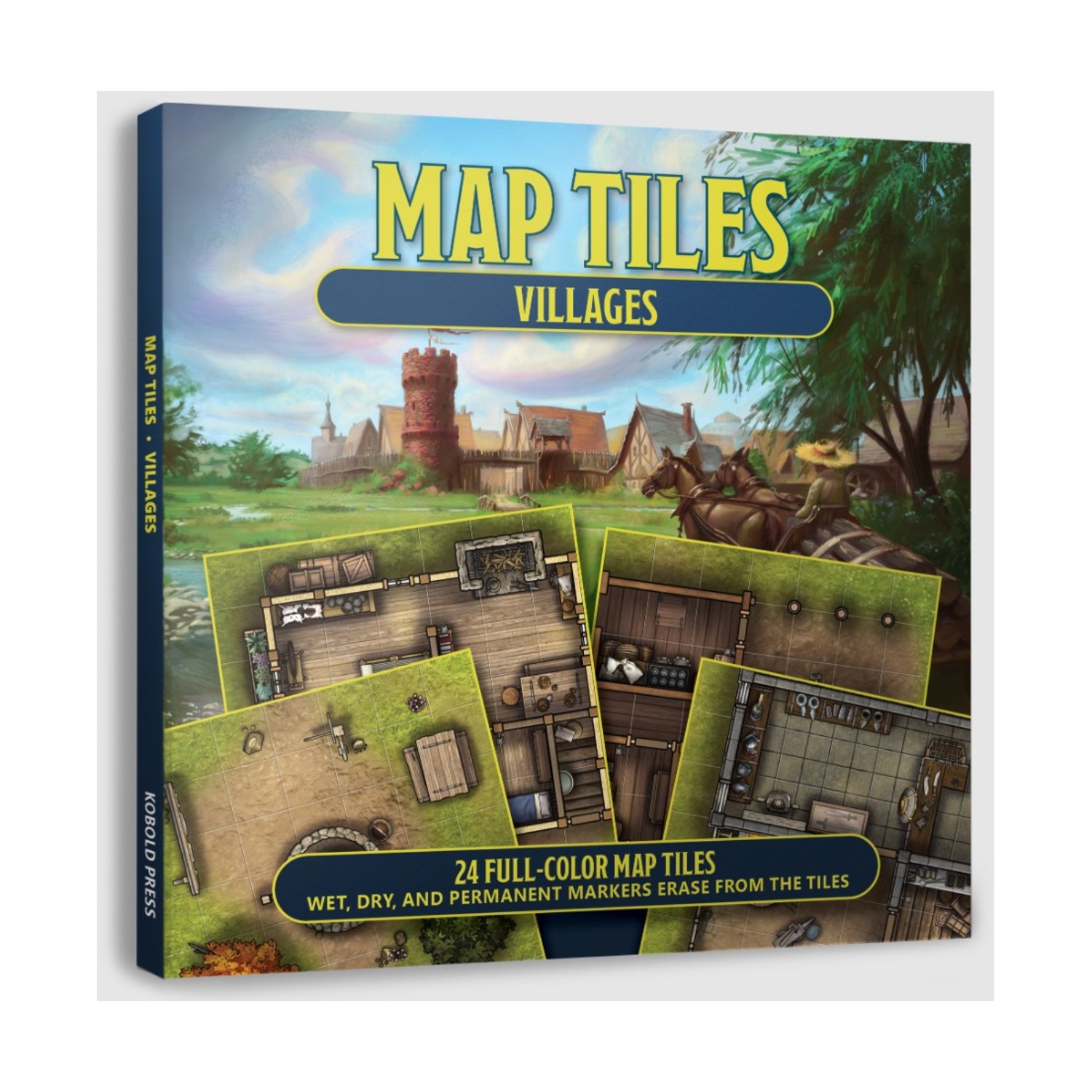 Kobold Press Fantasy RPG Map Tiles - Villages SW (New)