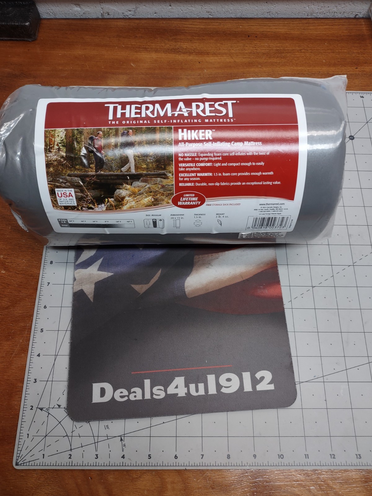 Thermarest Trail Hiker Mat Air Sleeping Pad Regular 72" X 20" NEW!