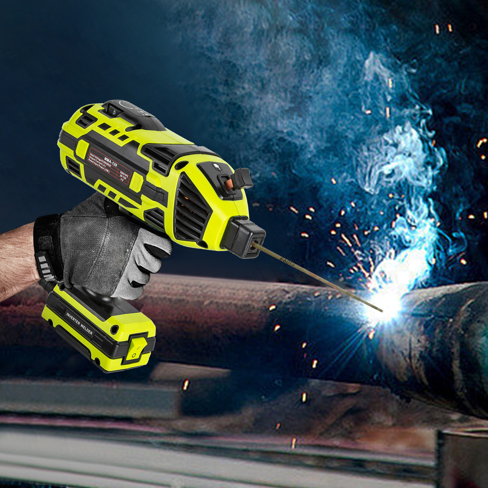MMA-120 Handheld Arc Welder 110V 20-120A 4.6KW IGBT Portable