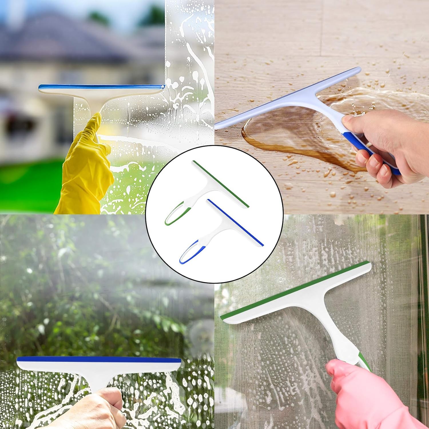 Window Mirror Car Windshield Squeegee Shower Glass Wiper Kitchen House Clean Lot