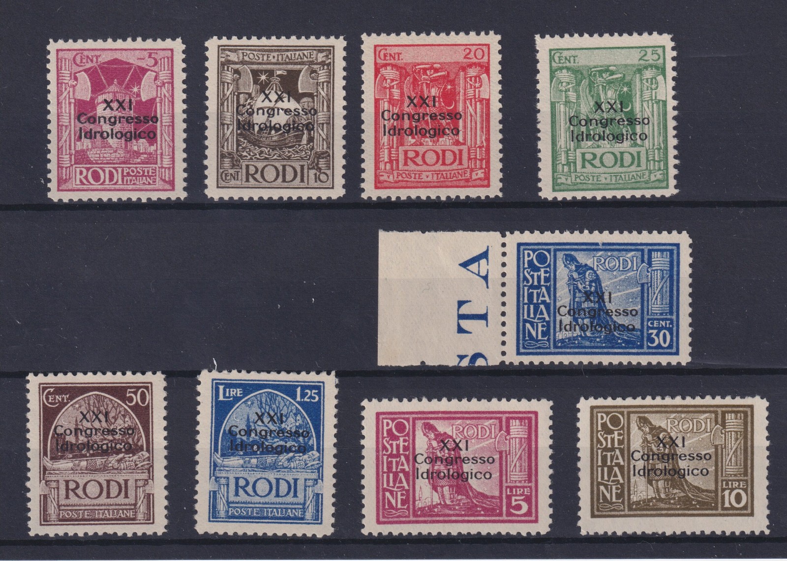 KINGDOM OF ITALY 1930 RHODES HYDROLOGICAL M.N.H. CERT. ORO RAYBAUDI