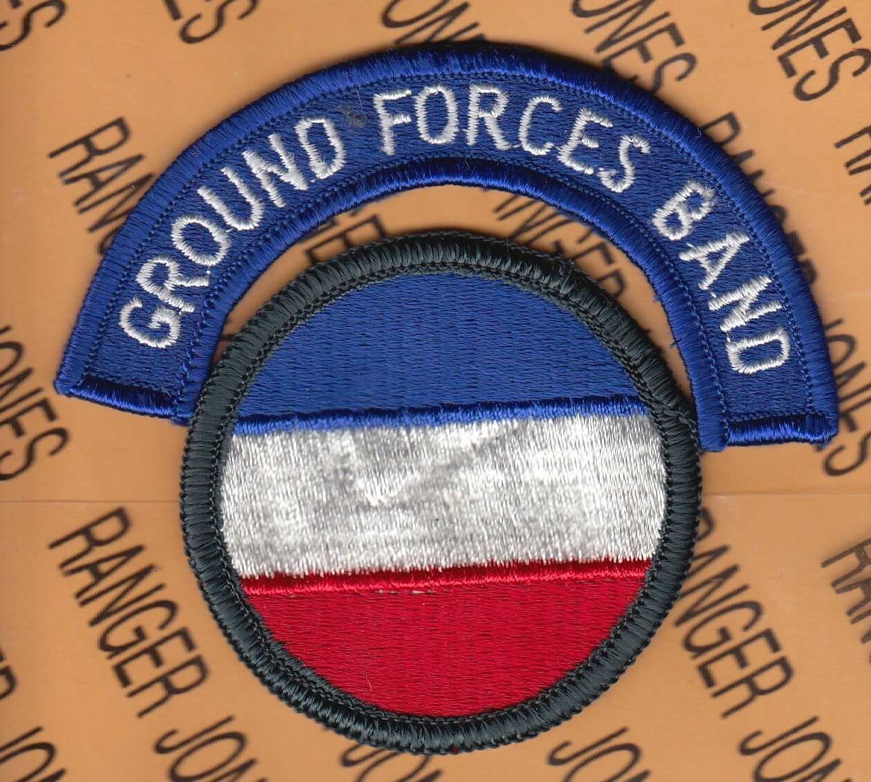 US ARMY FORCES COMMAND FORSCOM GROUND FORCES BAND w/ tab patch m/e