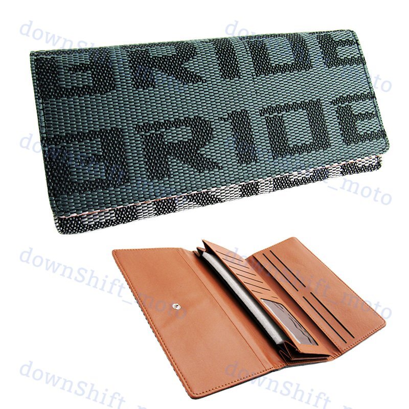 Women Ladies Brown Wallet Clutch Trifold Fabric Leather Gradation Bride Racing