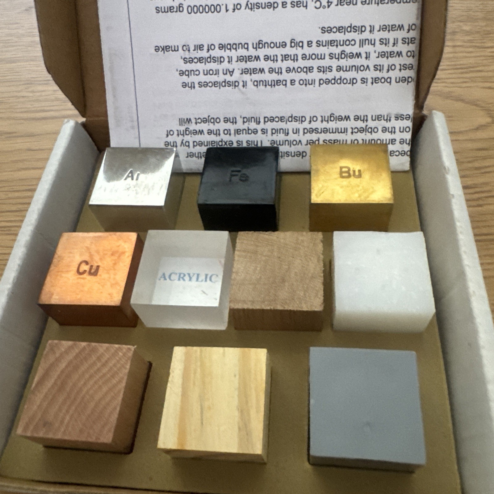 Supertek™ Density, Set of 10 Cubes