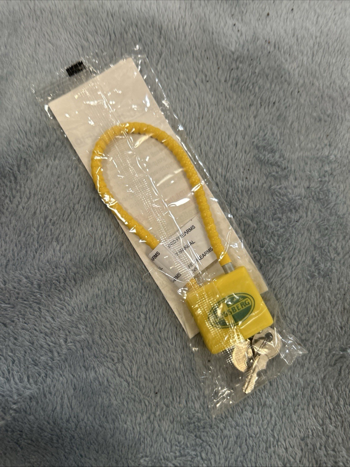 Mossberg Yellow Cable Gun Lock with 2 Keys Sealed CA DOJ approved