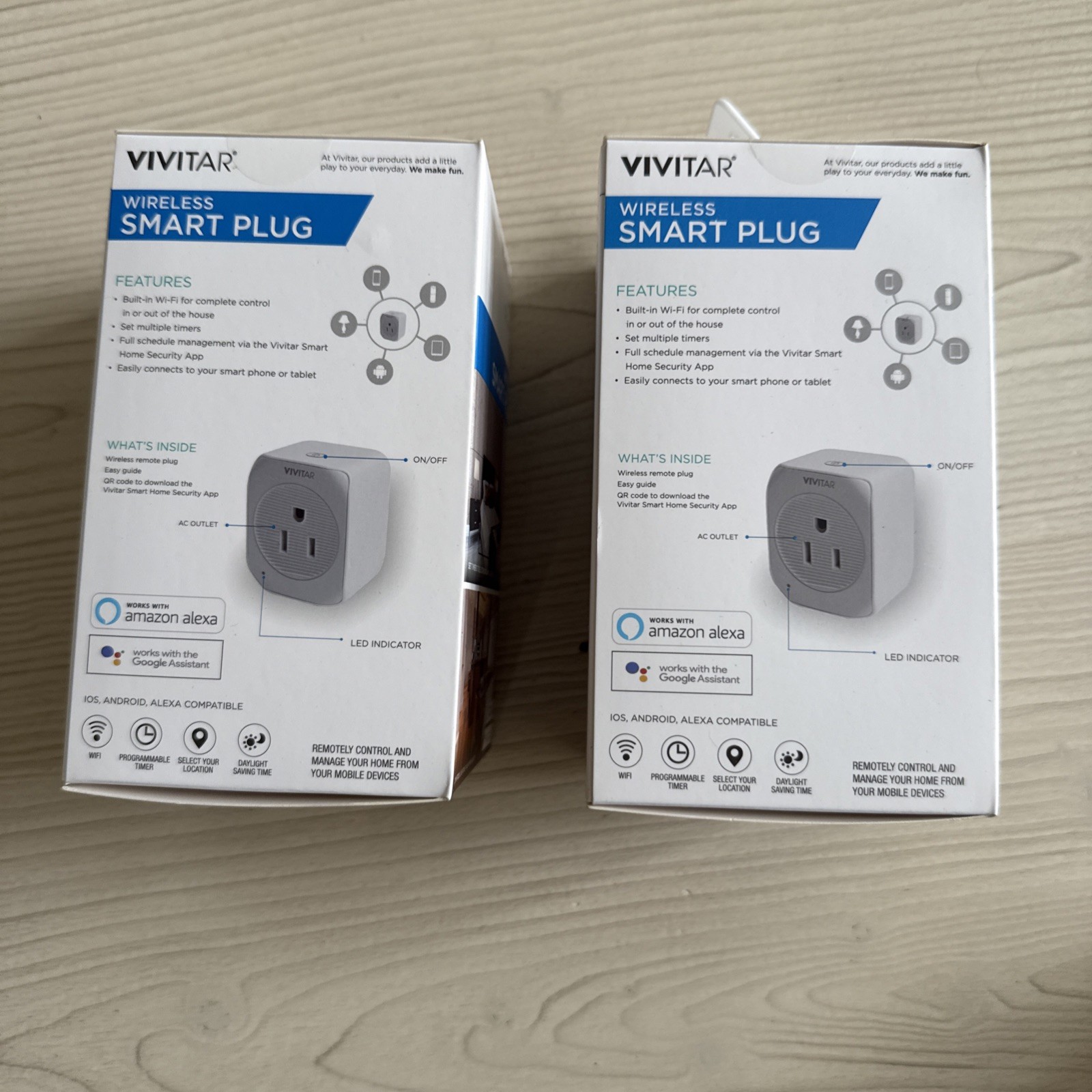 VIVITAR Smart Security Wireless Smart Plug 2 Boxes