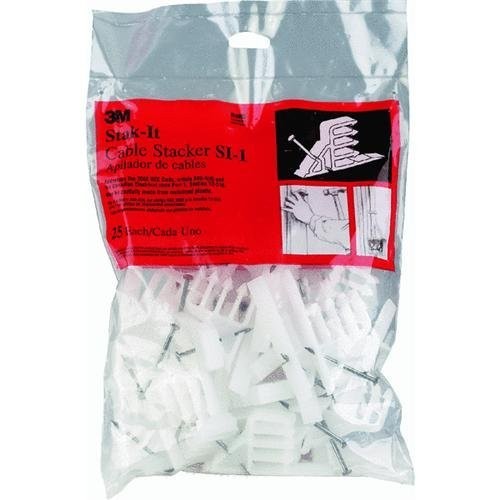 3M Cable Stacker Nail-On Plastic 25 Stak-It 14/2 to 10/2 AWG SI-1 Pack of