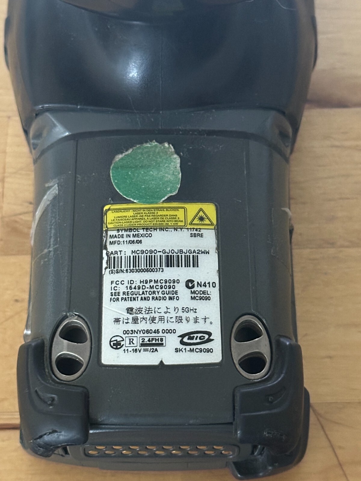 Symbol Motorola MC9090-GJ0JBJGA2WW Handheld Barcode Scanner With Battery
