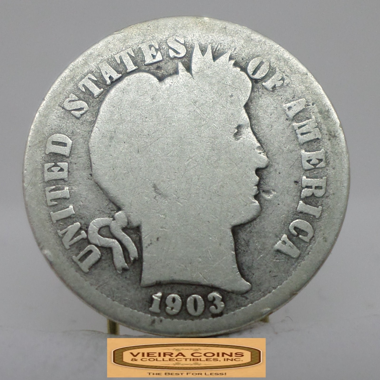 1903-O Barber Silver Dime, 90% Silver - #C58936NQ