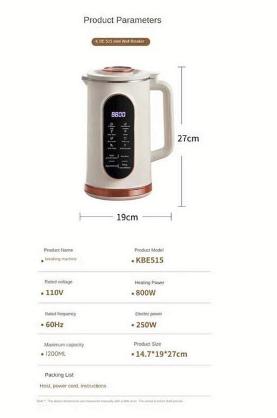 Soy Milk Wall Breaking Machine Maker Juicer Blender Mixer