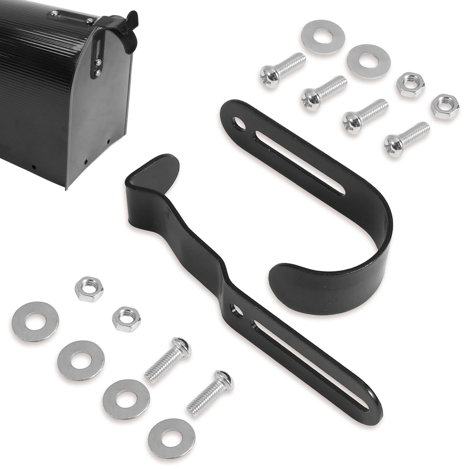 Mailbox Handle Replacement Kit Metal Latch Door Hardware Repair Parts Black