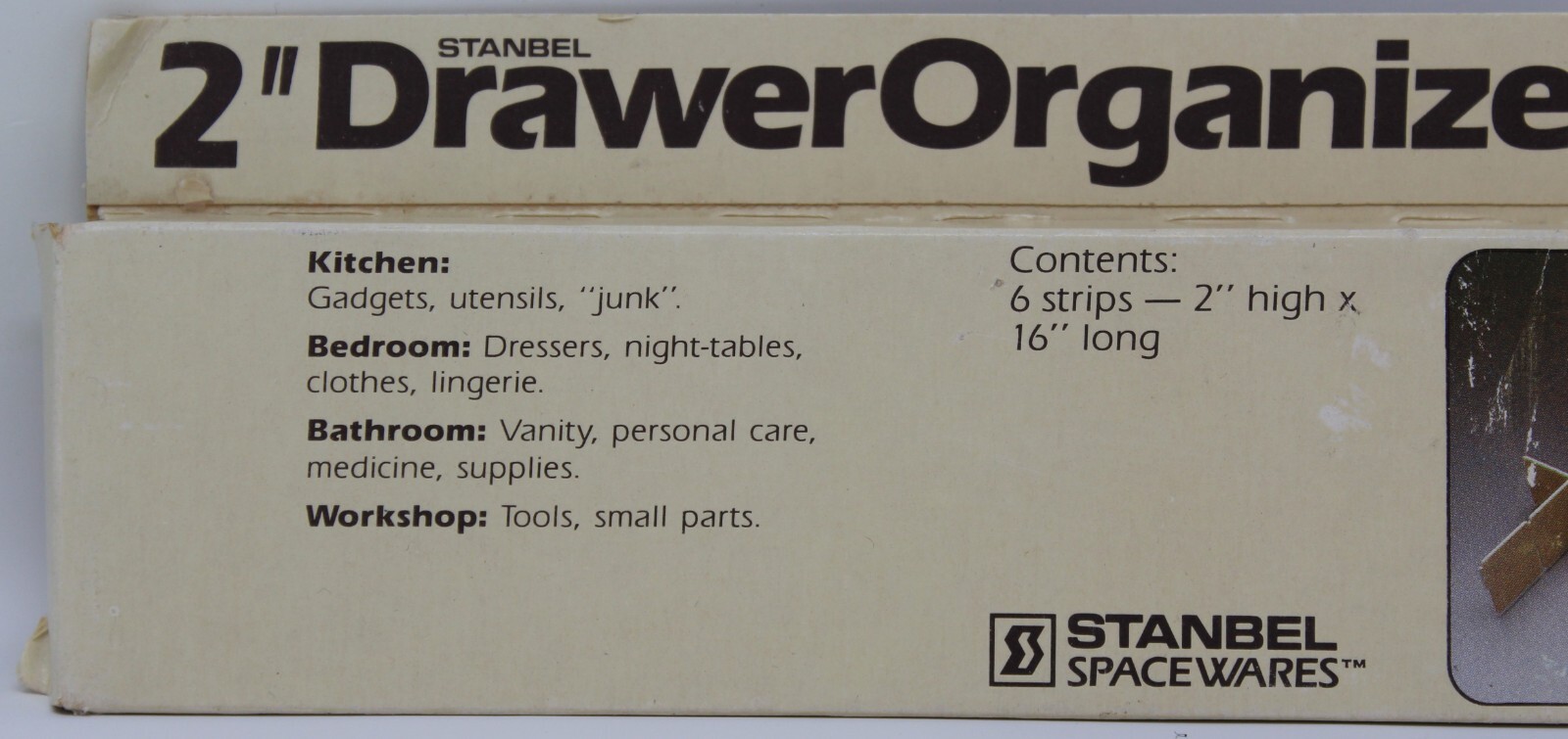 NOS/NIB/NEW Stanbel 2" Drawer Organizer - Interlocking Space System - SD 2166