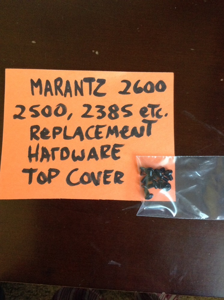 Marantz 2600, 2500, 2385, etc. Replacement screws, Hardware for top cover.