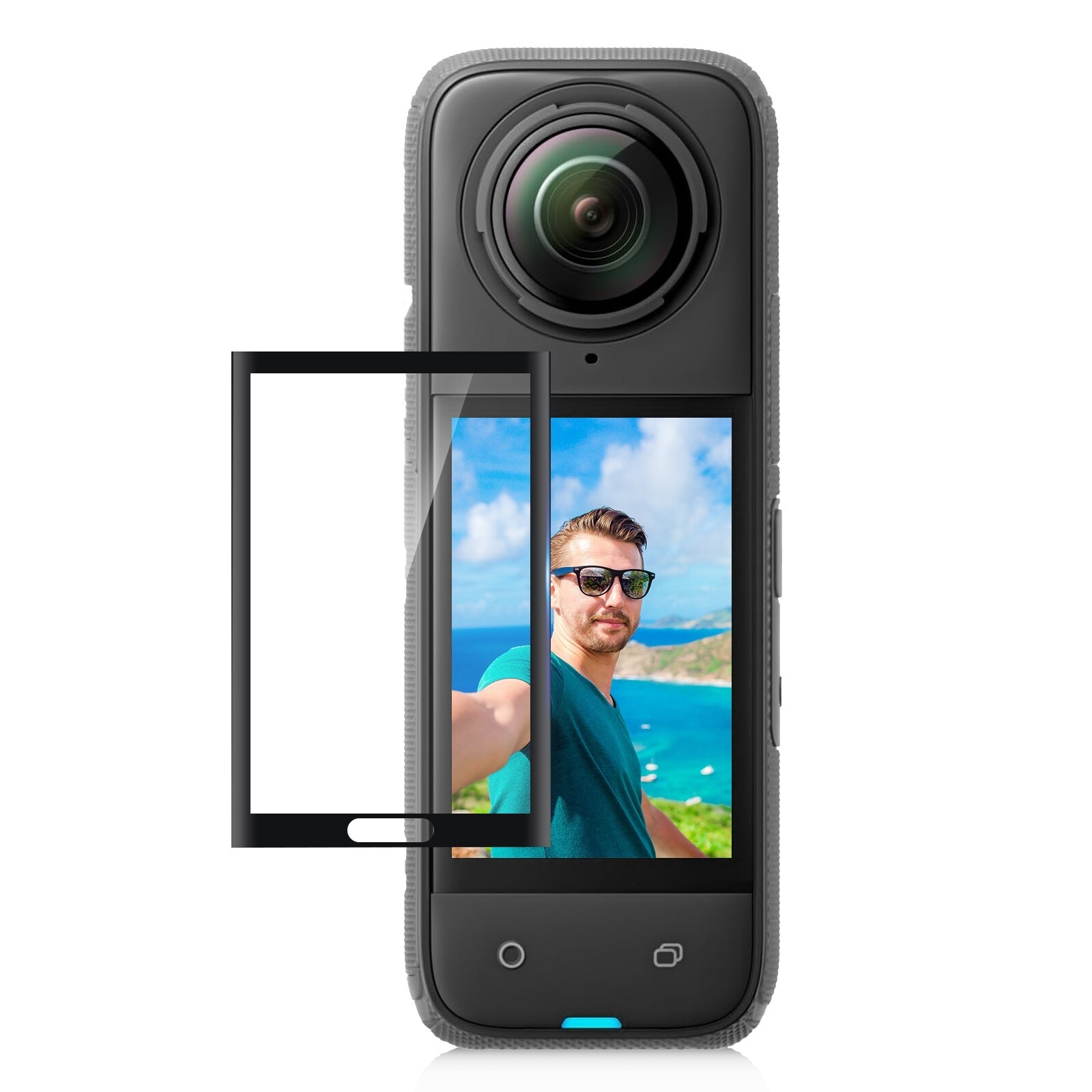HD Curved Screen Tempered Glass Film for Insta 360 X 4