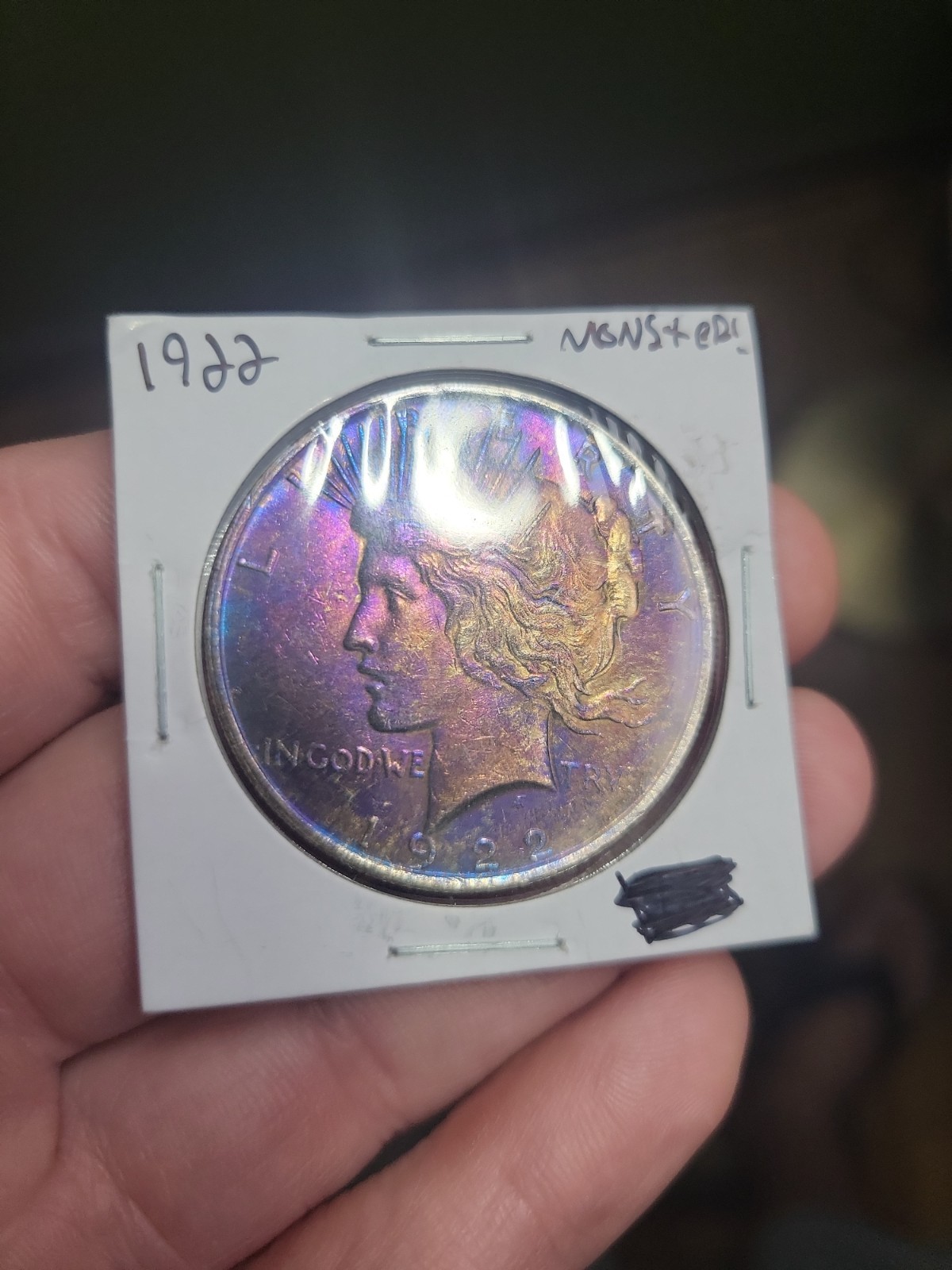 1922 Peace Dollar Artificial Toning Toned