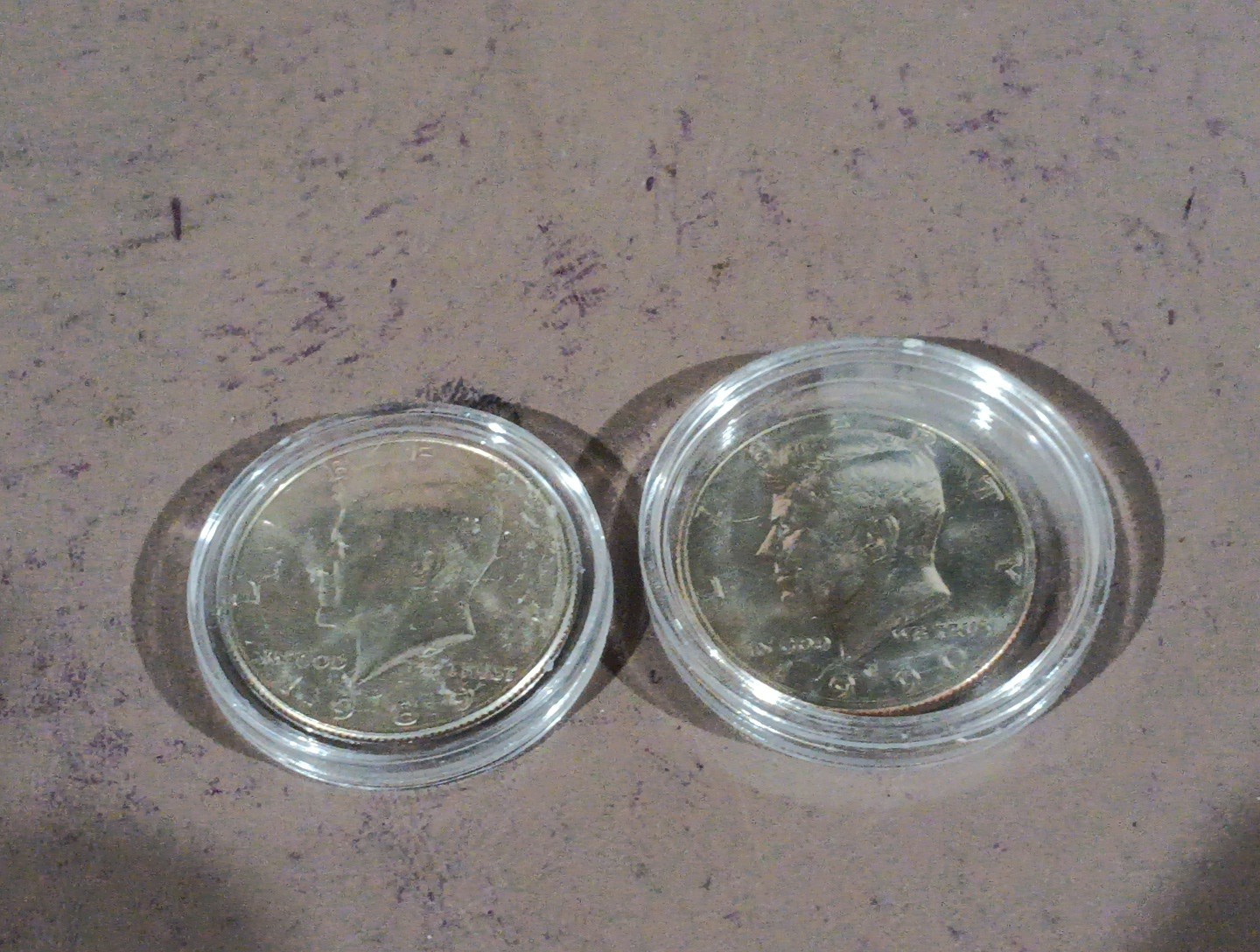 2 Kennedy Halves 1989 & 1990 Encapsulated