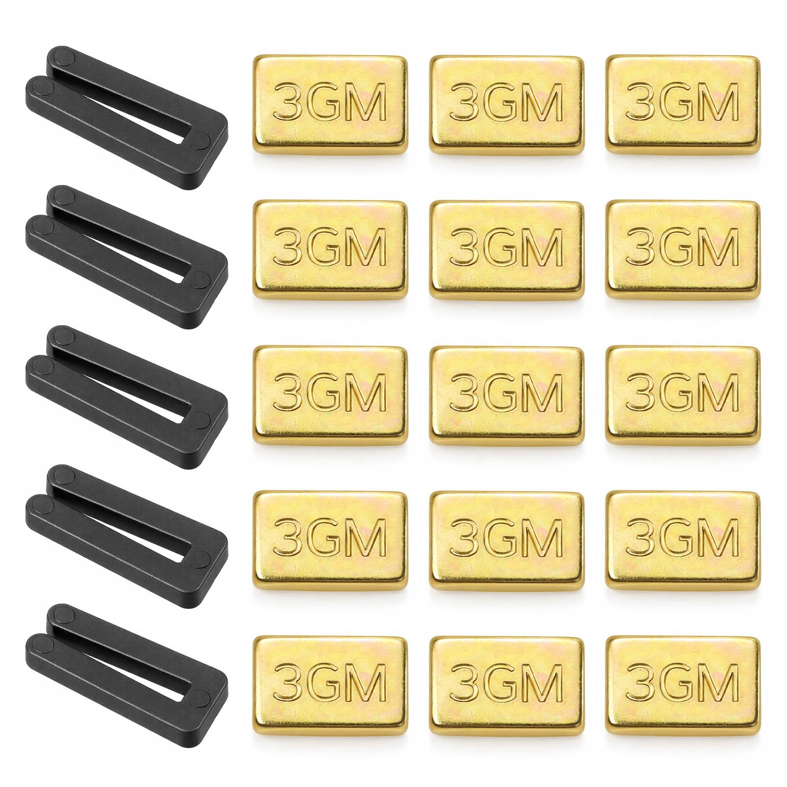 20Pcs Ceiling Fan Balancing Kit, Including 5 Pcs Resilient Small, Gold 3G