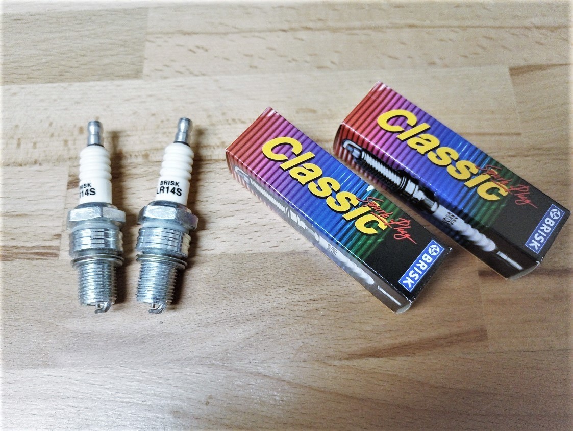 2x BRISK LR14S-7 Spark Plugs fit: Triumph Bonneville - 650/750 - 1959 to 1980