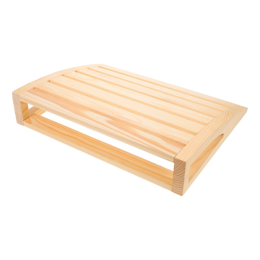 Natural Wooden Sauna Pillow Headrest - Ergonomic Sauna Cushion For Neck And