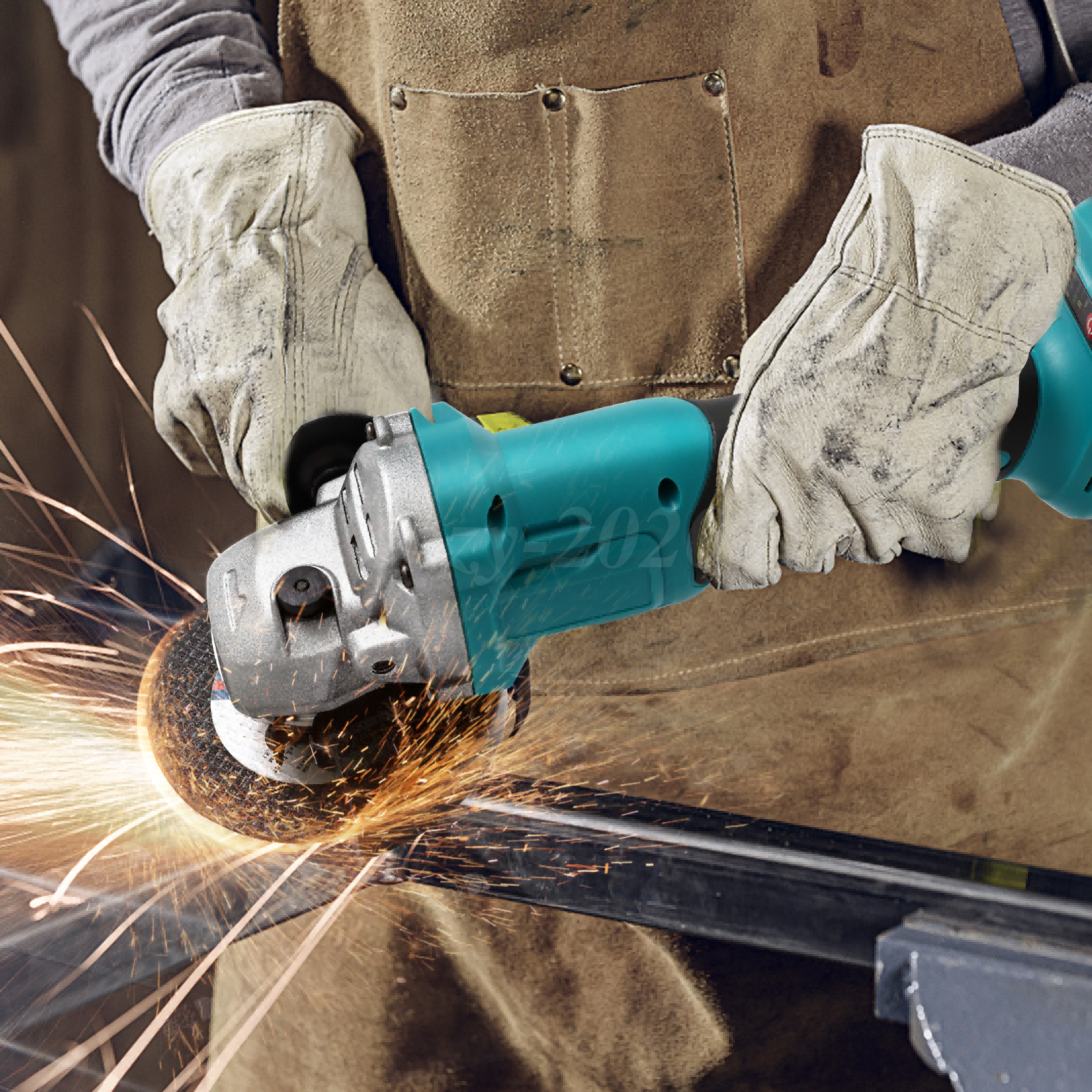 21V Cordless Angle Grinder Cutting Brushless Detail Sander W/ 2 Battery 9000 RPM