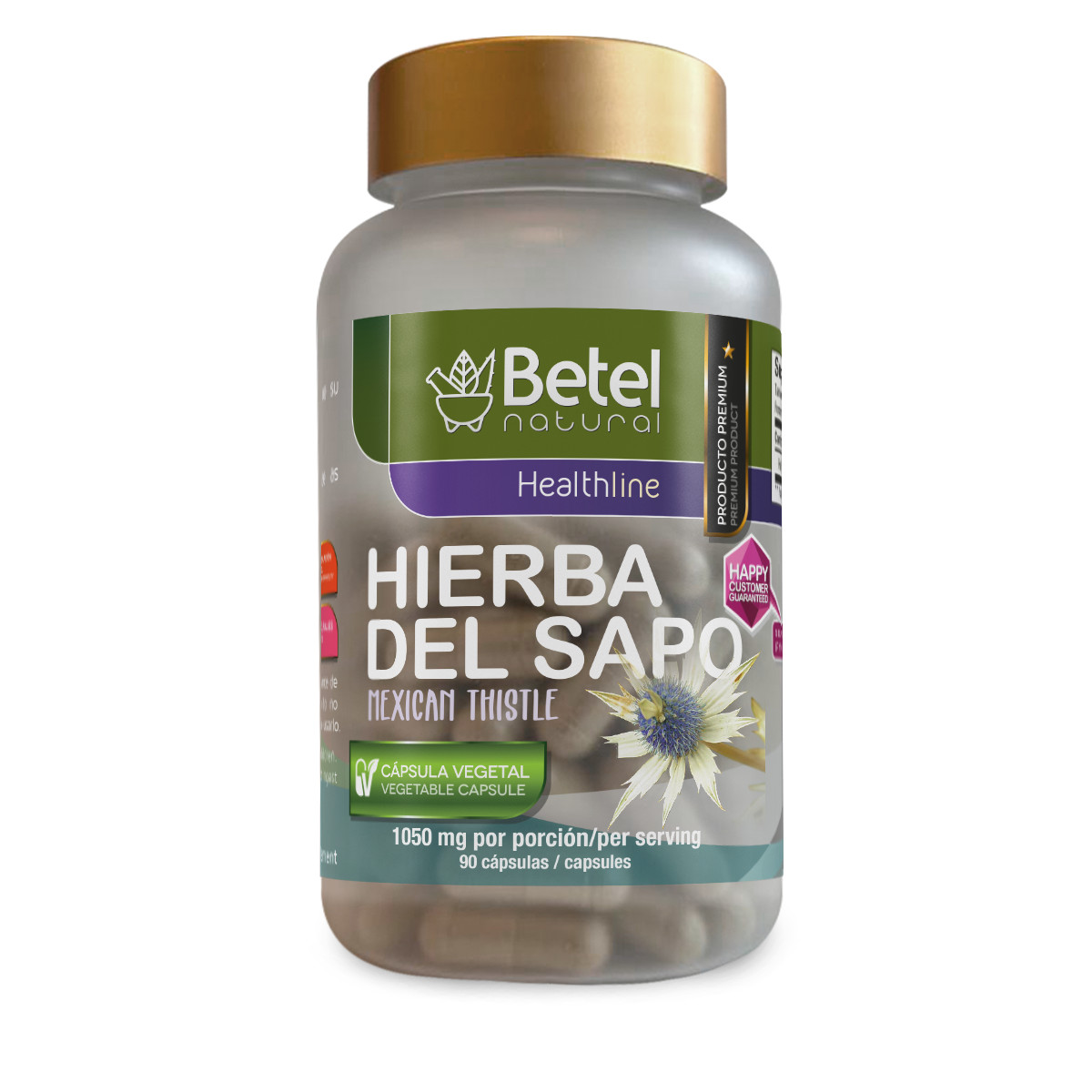 Premium Hierba del Sapo Capsules by Betel Natural - Diuretico y Desintoxicacion