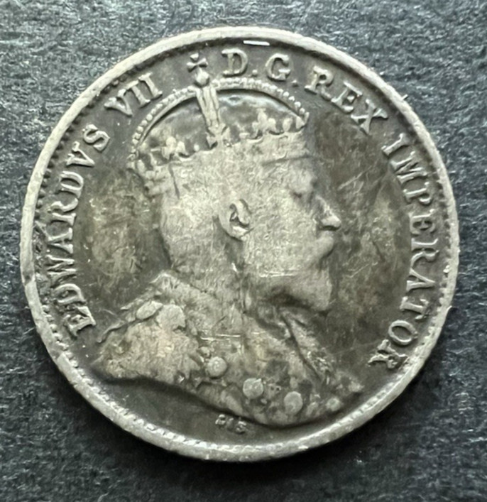 1904 Canada 5 Cents Silver Coin