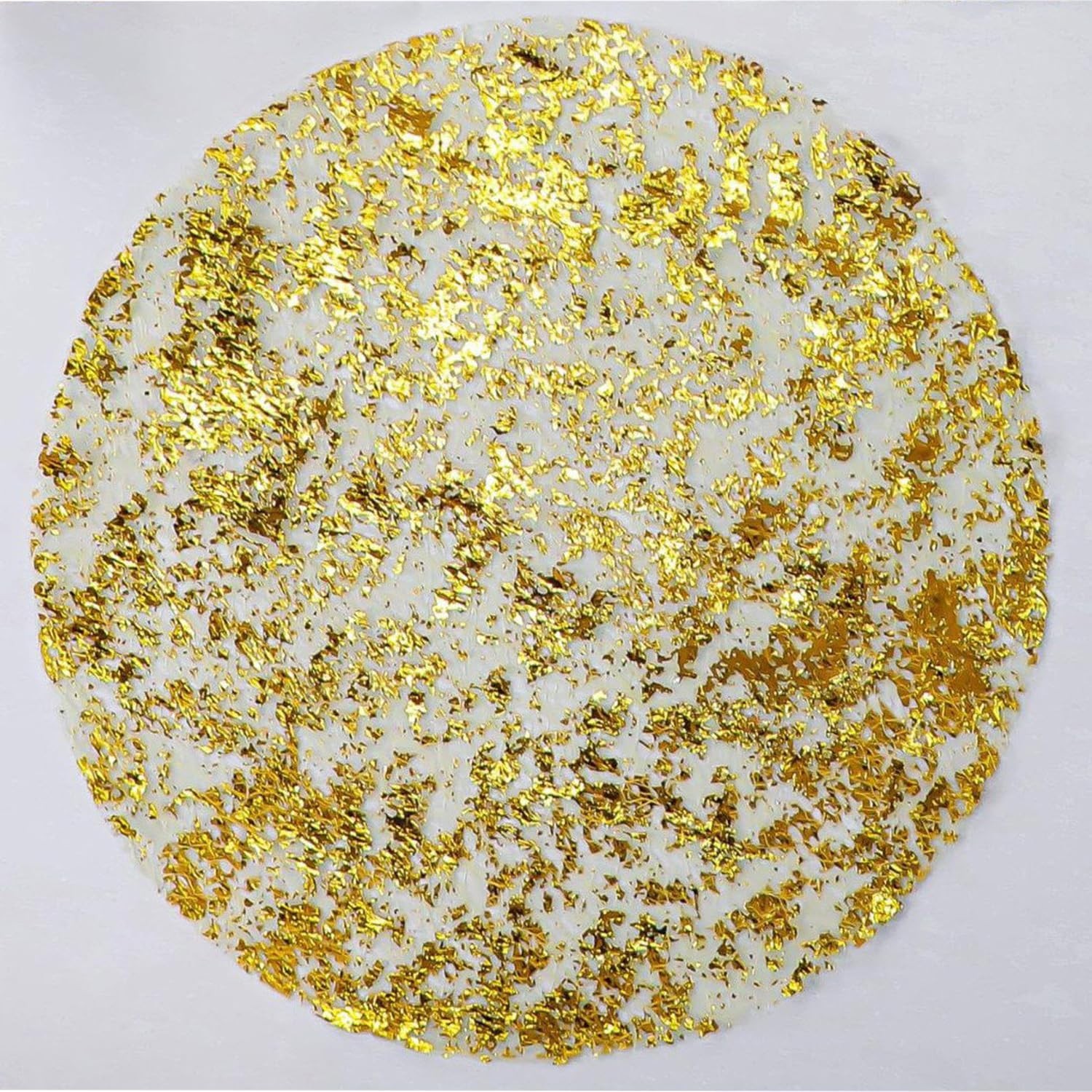 Disposable Gold Placemats Set of 100 Metallic Thin Mesh Round 13 Inch Table M...