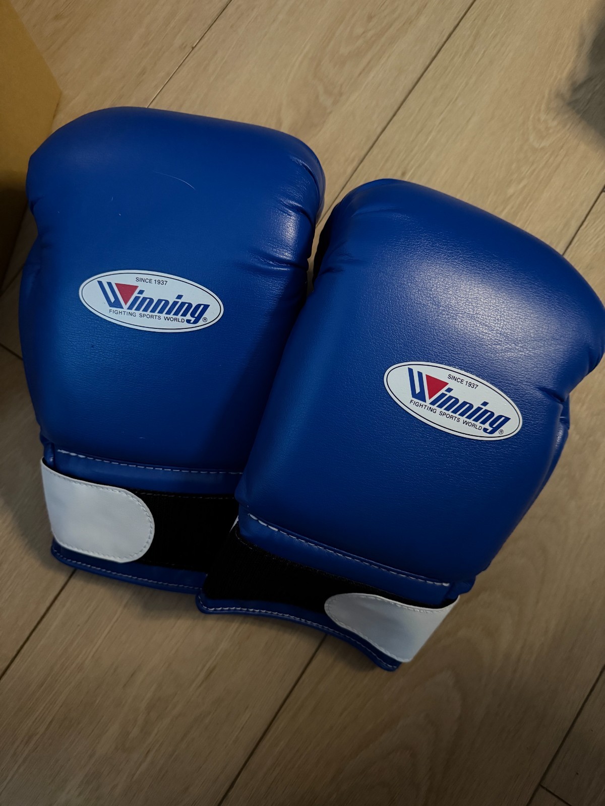 Winning Japan Boxing Gloves 14oz in Blue and White