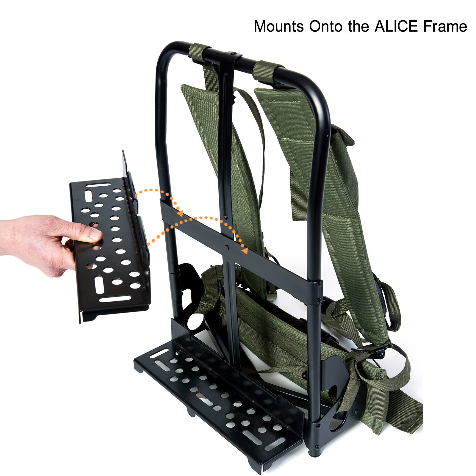 ALICE Pack Frame with Cargo Support Shelf, Military Tactical Backpack Frame Kit