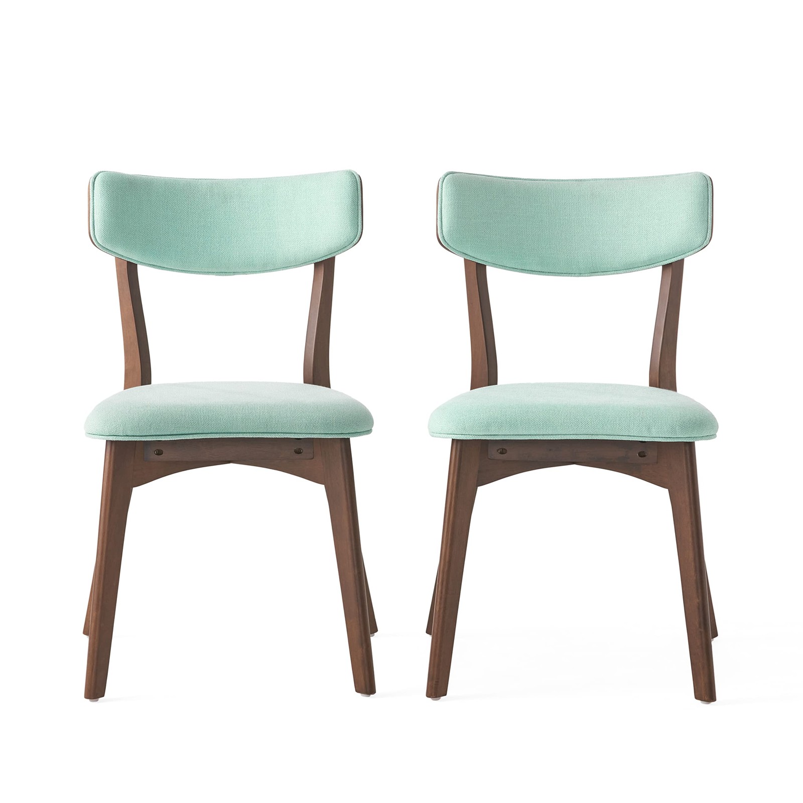 Christopher Knight Home Chazz Mid-Century Fabric Dining 2-Pcs Set, Mint