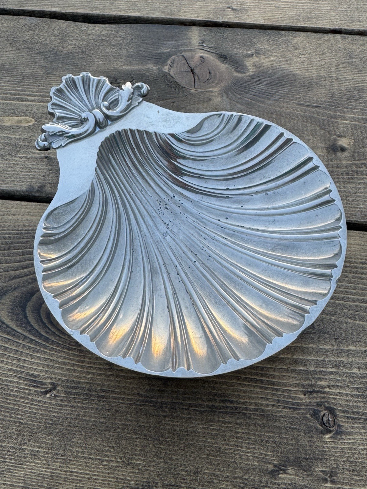 RWP Repro Clam Shell Dish Footed SHEFFIELD ENGLAND Hollywood Regency Made USA