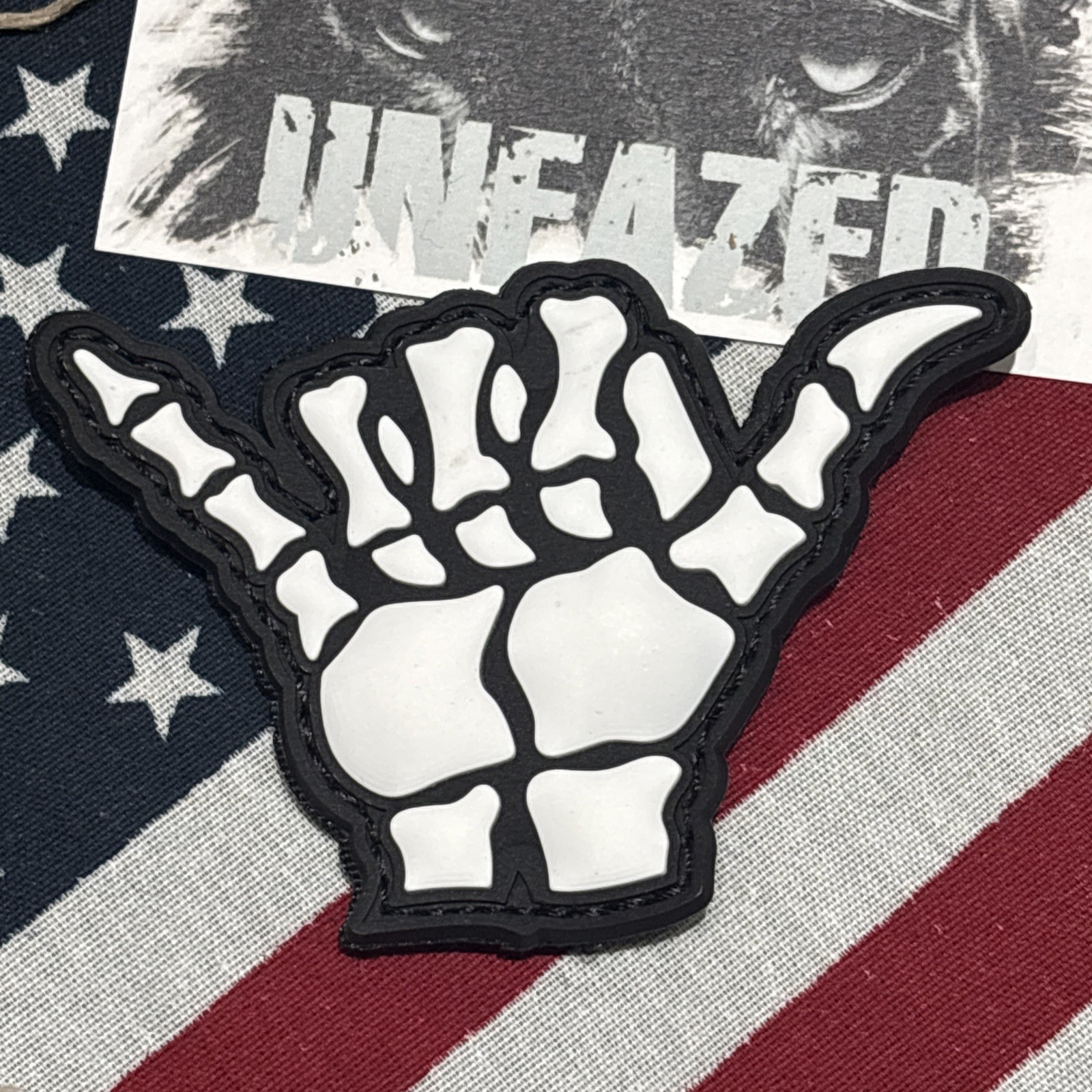 PvC 3D Hang Loose… B&W Morale Tactical Hook And Loop Patch High Quality 3d