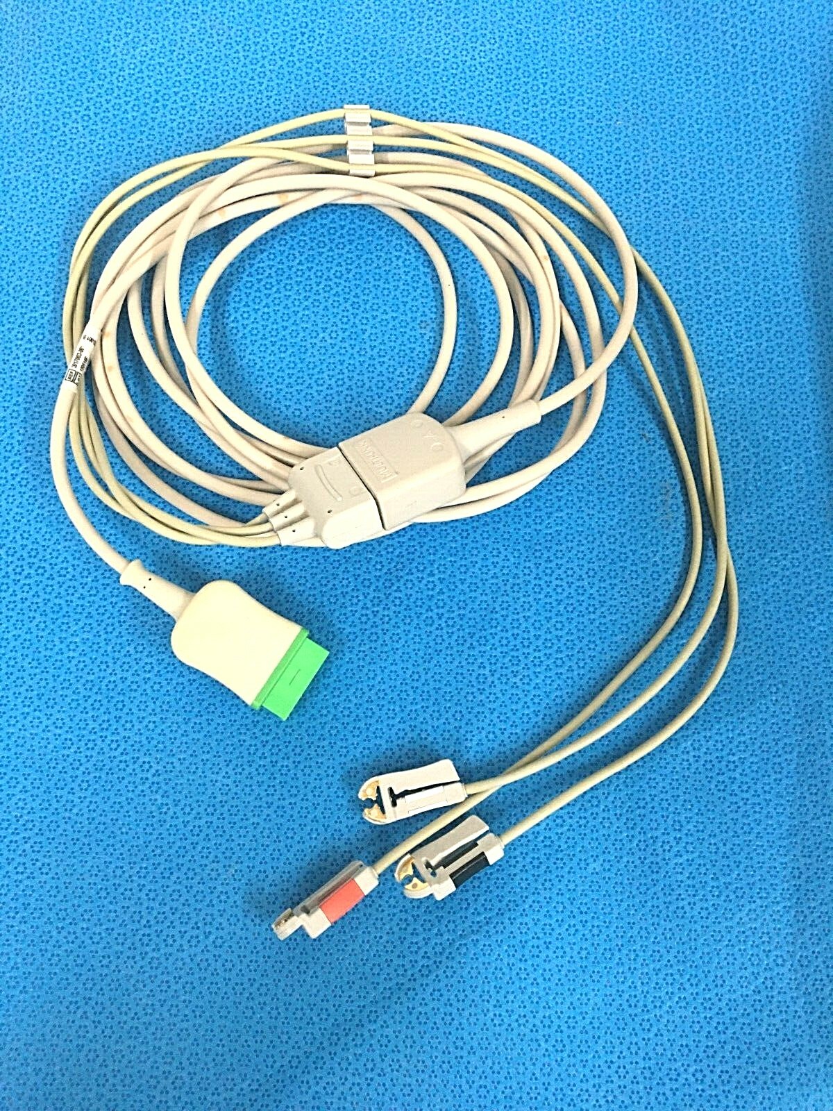GE Cable Assembly ECG Multilink 2017003-001 with 3 Lead Pincer/Grabbber
