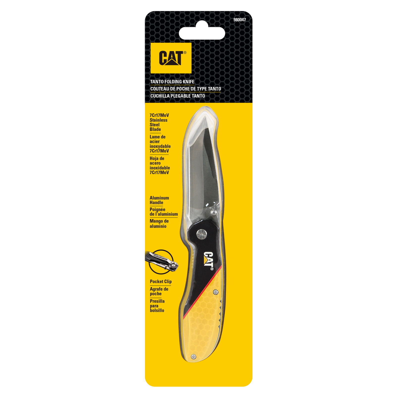 Cat 7 Inch Drop Point Folding Knife - 980047