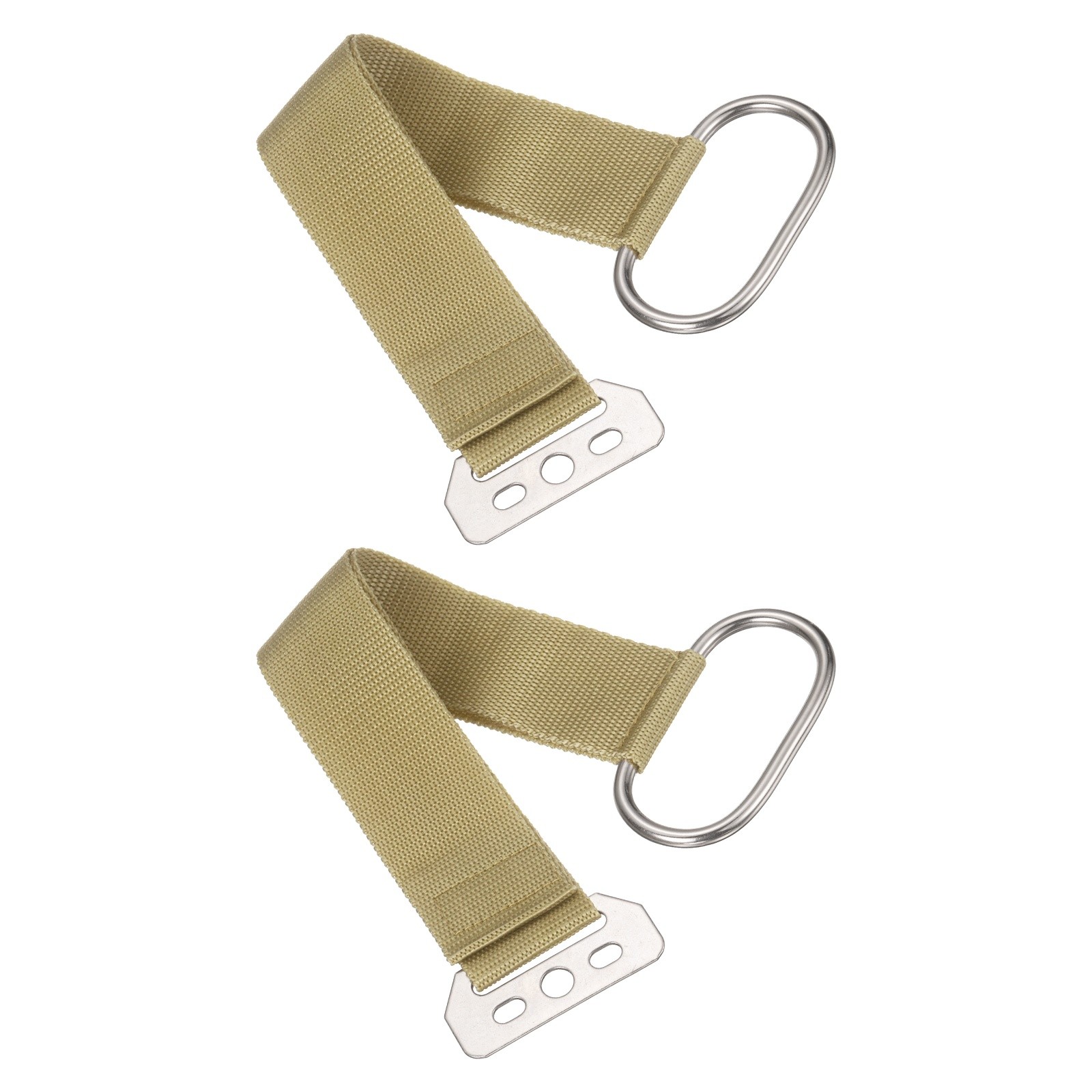 2Pcs Lift Up Storage Bed Belts, 25cm Nylon Pulling Belt for Bed Frame, Khaki