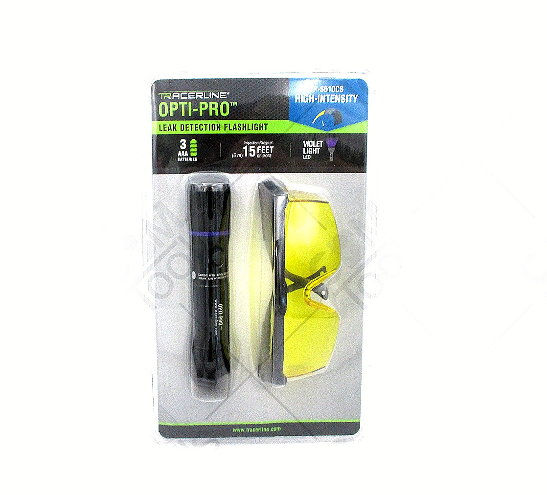 Tracerline TP8610CS - Optimax UV Leak Detection Flashlight HBF-TPOPUV w/ Glasses