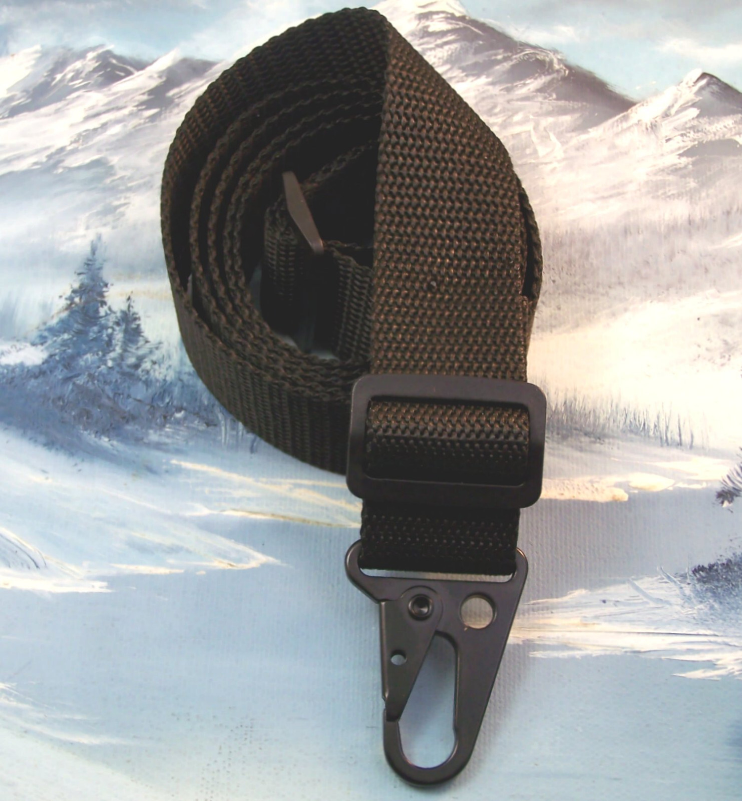 RIFLE SLING ~ 1 1/4" BLACK POLYPRO ~ HK1 ~ 1.25" x 63"