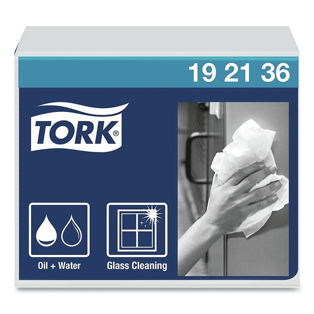 Tork 192136 1/4 Fold 1-Ply 12.5" x 13" Paper Wiper - White (16/Carton) New