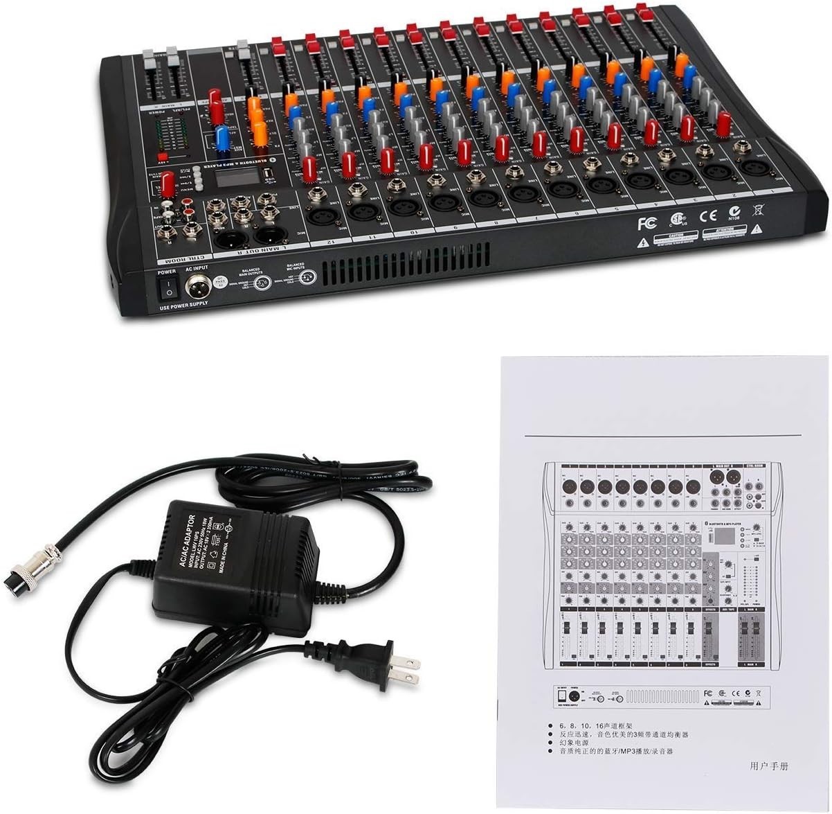Compact 12-Channel DJ Mixer with USB Interface & Bluetooth Streaming Capability