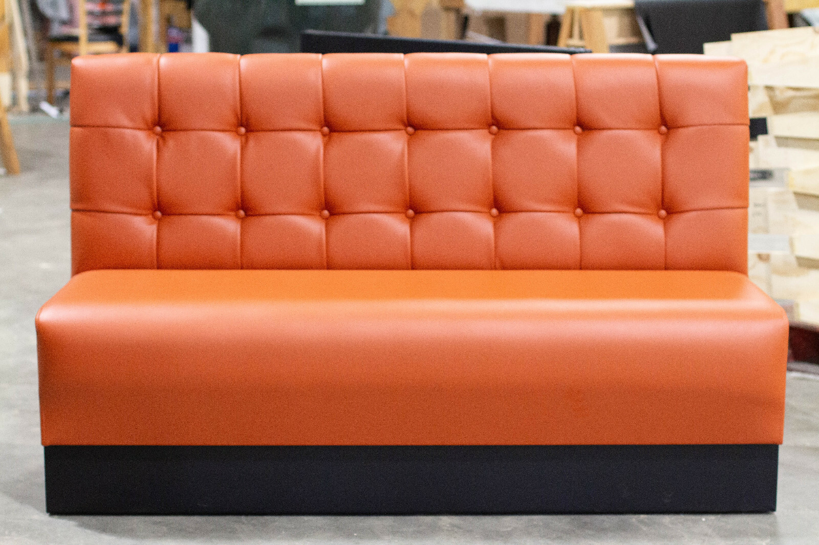High Quality Restaurant Wall Bench Tufted back 36" high back custom bulit sizes