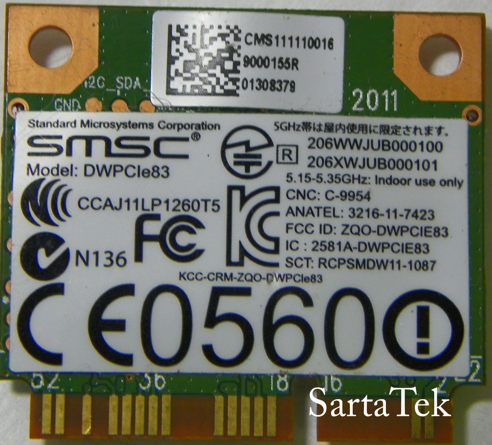 OEM SMSC DWPCIE83 WMDS-139AG Half-size mini-PCle digital wireless audio module