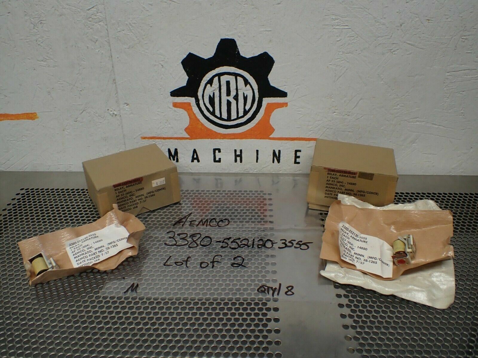 AEMCO 3380-552120-3555 Relay Armatures 38-1265 New Old Stock (Lot of 2)