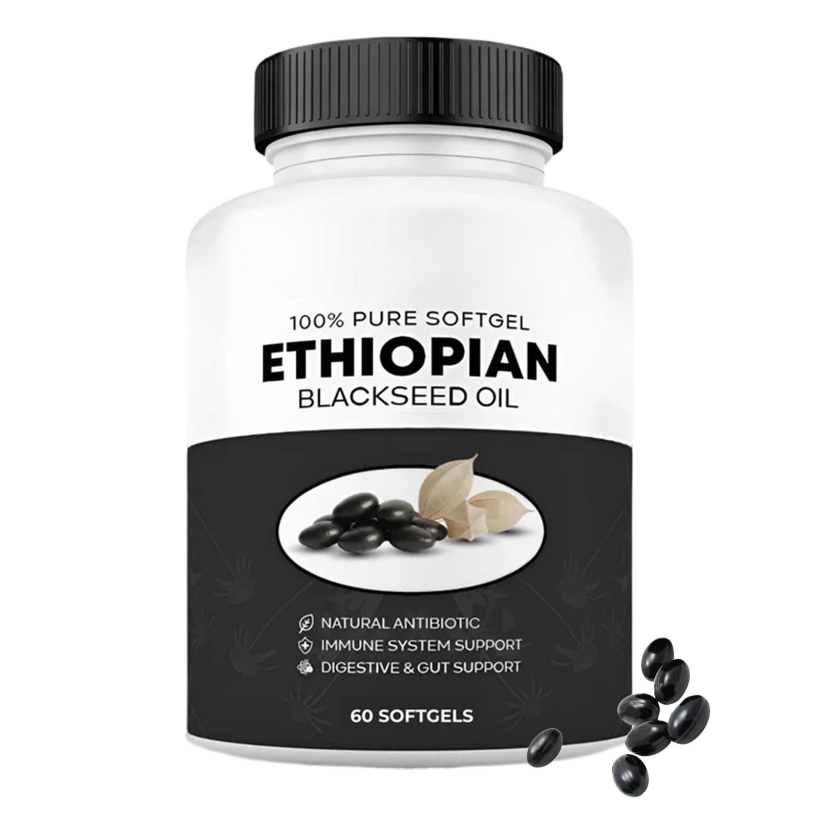 Ethiopian Black Seed Oil Softgels 100% Pure Natural